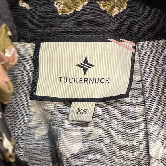 New Tuckernuck Tate Linen Blend Floral Mini Shirtdress Midnight Garden XS $228 - Picture 8 of 11